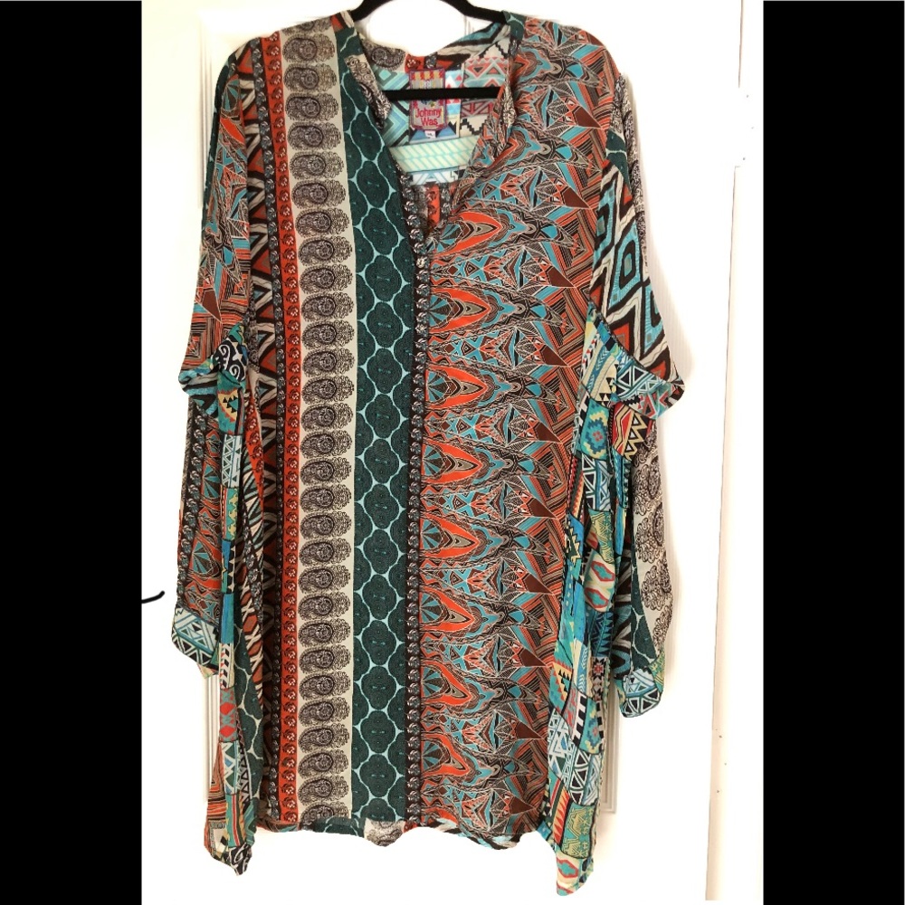 Johnny Was Beautiful long sleeve  blouse